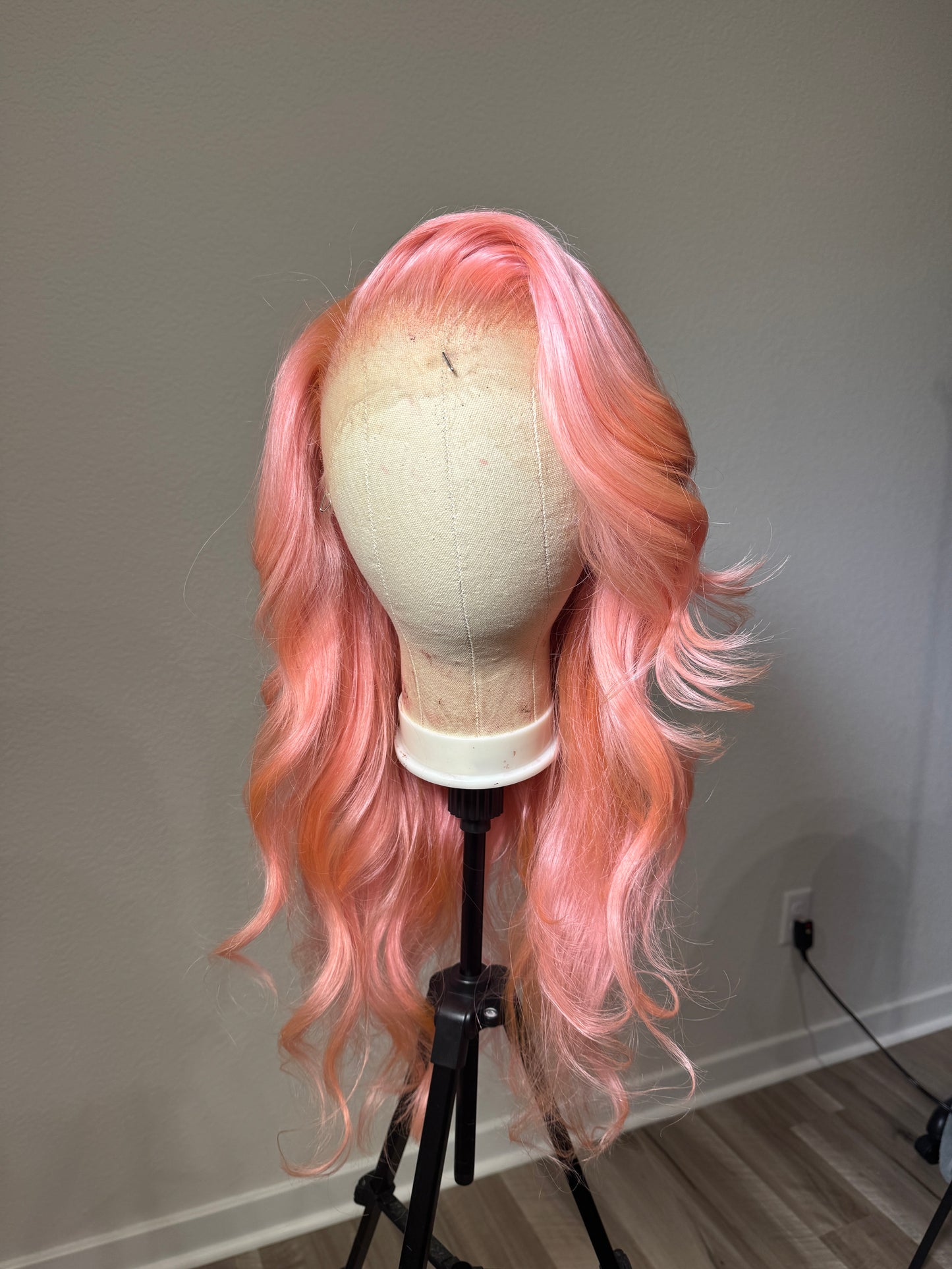 PINK 13 x4 HD LACE FRONTAL WIG 24 INCHES