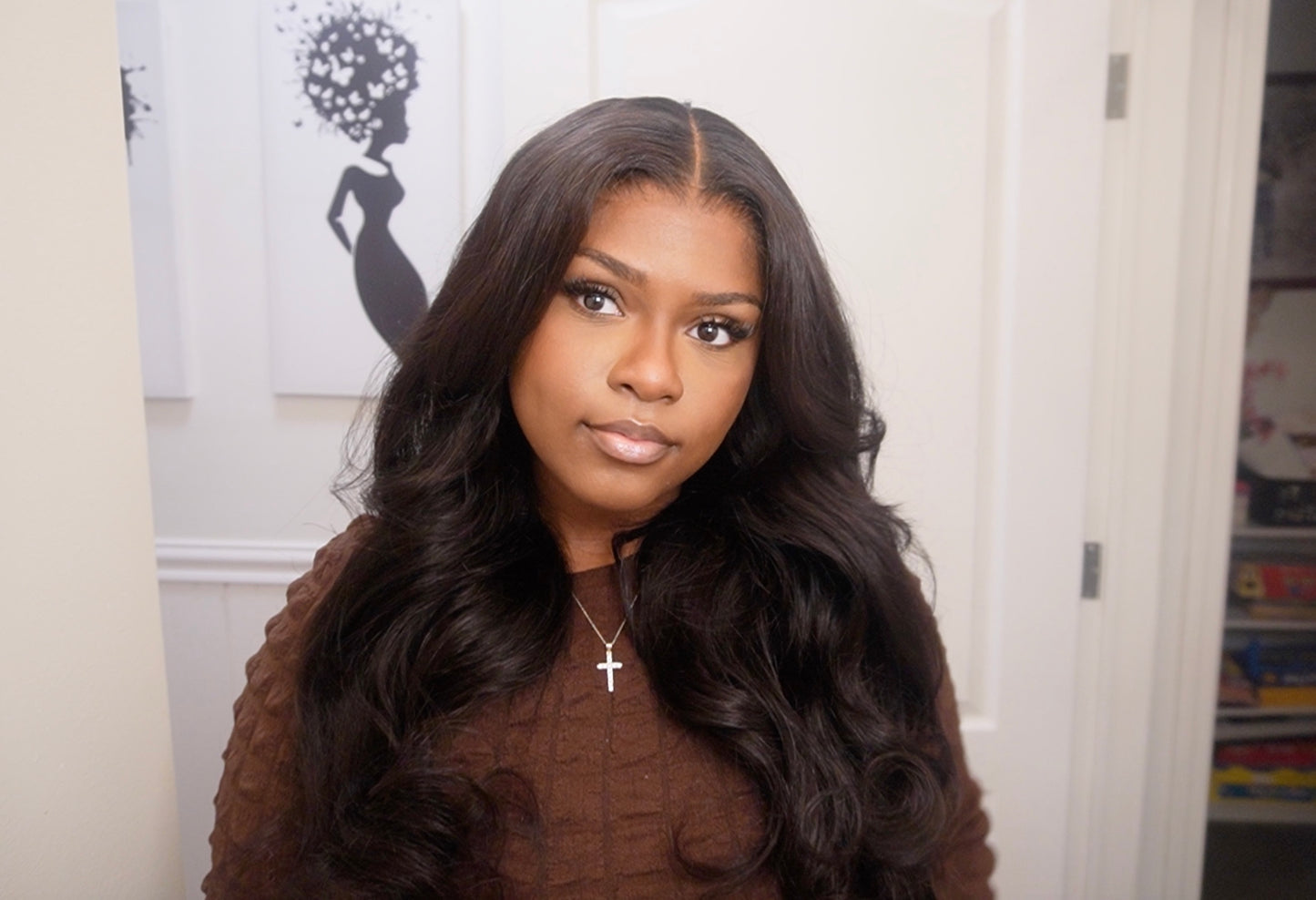 24 INCH 13x4 HD LACE FRONTAL CURTAIN BANGS WIG